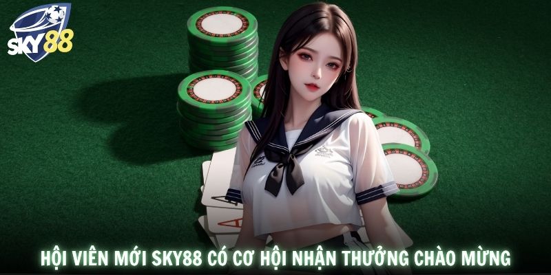 Hội viên mới SKY88 có cơ hội nhận thưởng chào mừng